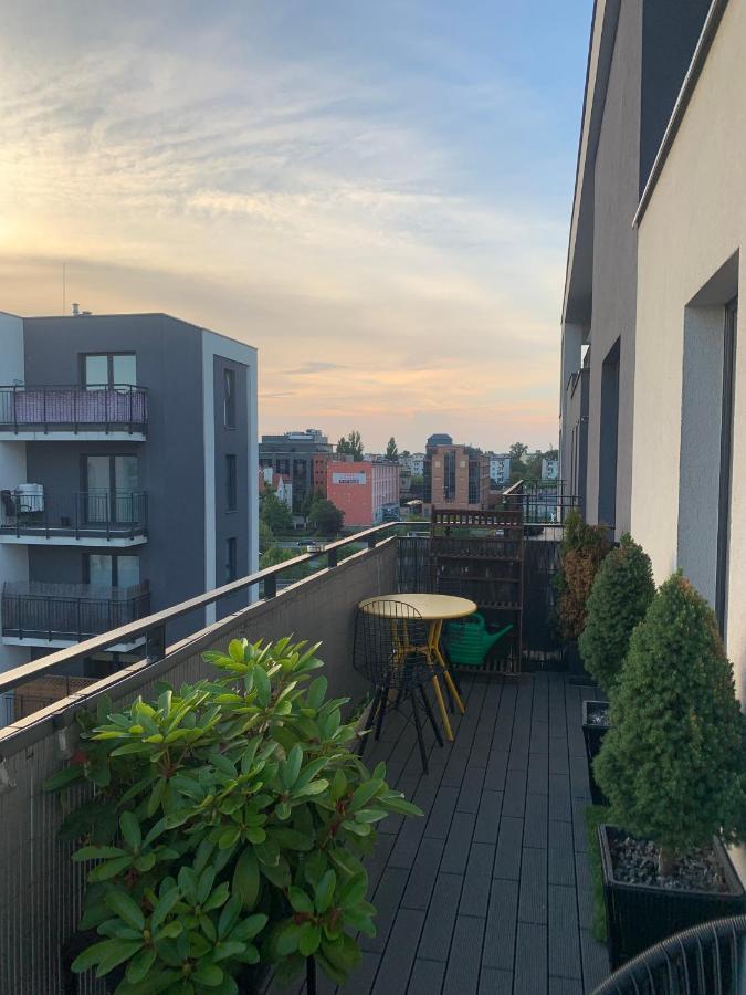 Ferienwohnung Two-Levels Penthouse With A Garden In The City Center Łódź Exterior foto